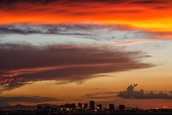 sunset at the sky harbor
