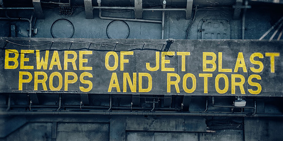 BEWARE OF JET BLAST PROPS AND ROTORS